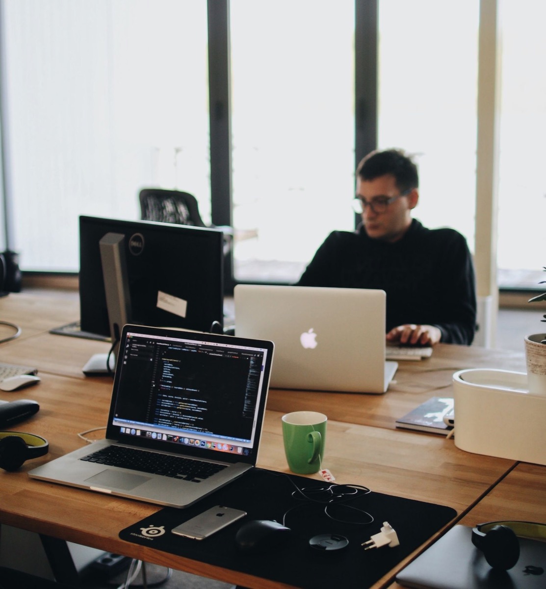 Team working together at a desk